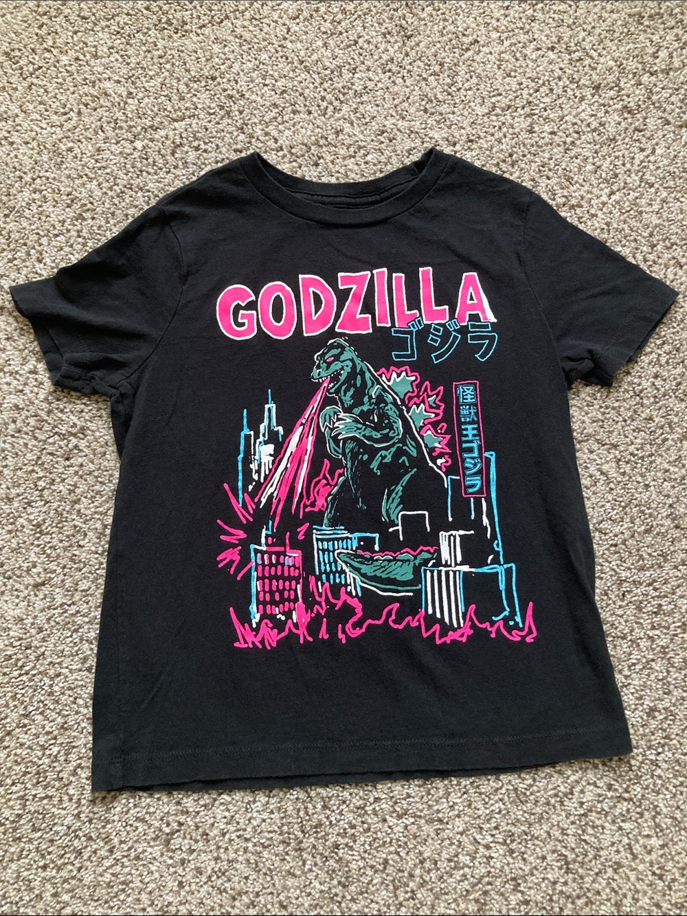 Boys Old Navy Black Godzilla Graphic Tshirt